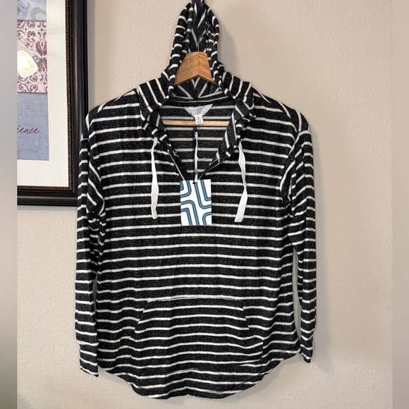 Market & Spruce striped hoodie size XSP - Picture 2 of 7